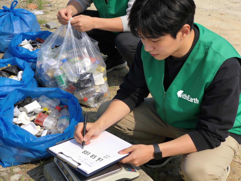 수거물 분류와 계량