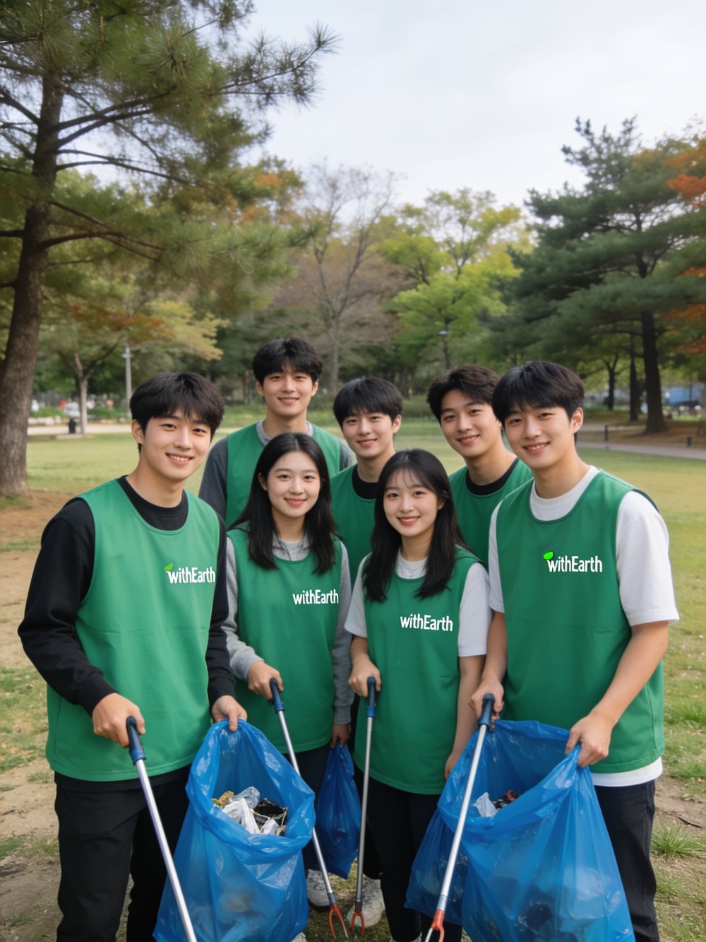 단체로 참여한 봉사활동